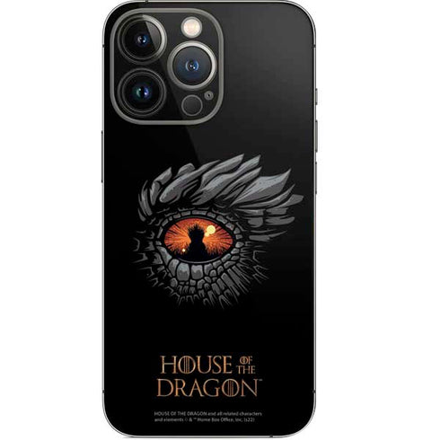 HBO House of the Dragon Burning Dragon iPhone 14 Pro Skin