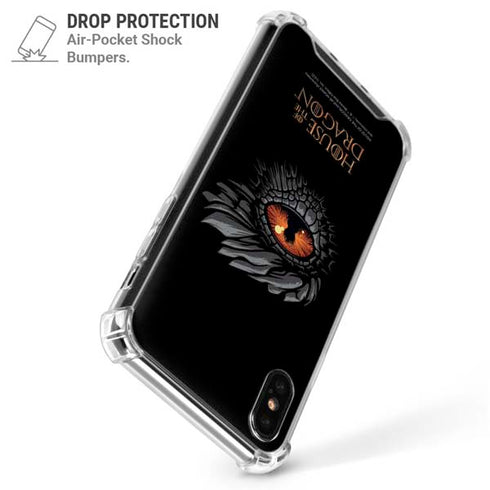 HBO House of the Dragon Burning Dragon iPhone XS Max Clear Case