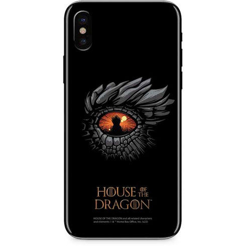 HBO House of the Dragon Burning Dragon iPhone XS Skin