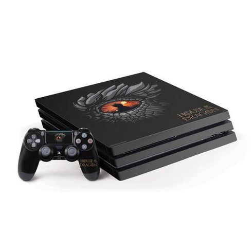 HBO House of the Dragon Burning Dragon PS4 Pro Bundle Skin