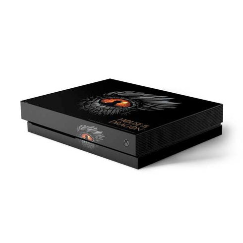 HBO House of the Dragon Burning Dragon Xbox One X Console Skin