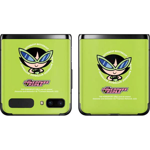 Cartoon Network Powerpuff Girls Buttercup Galaxy Z Flip Skin