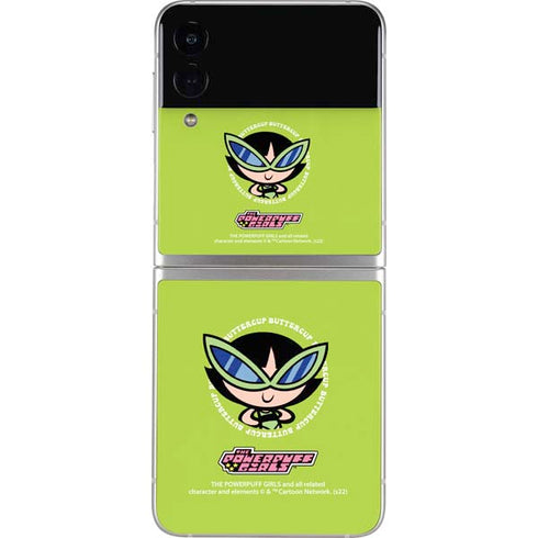 Cartoon Network Powerpuff Girls Buttercup Galaxy Z Flip3 5G Skin