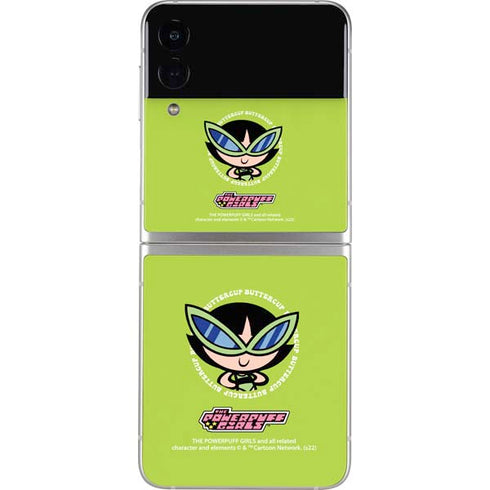 Cartoon Network Powerpuff Girls Buttercup Galaxy Z Flip4 5G Skin