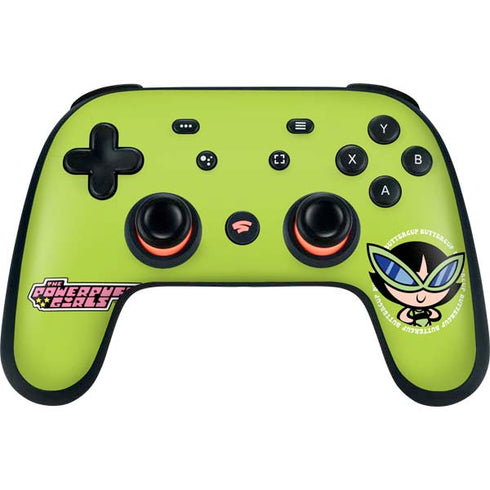 Cartoon Network Powerpuff Girls Buttercup Google Stadia Controller Skin
