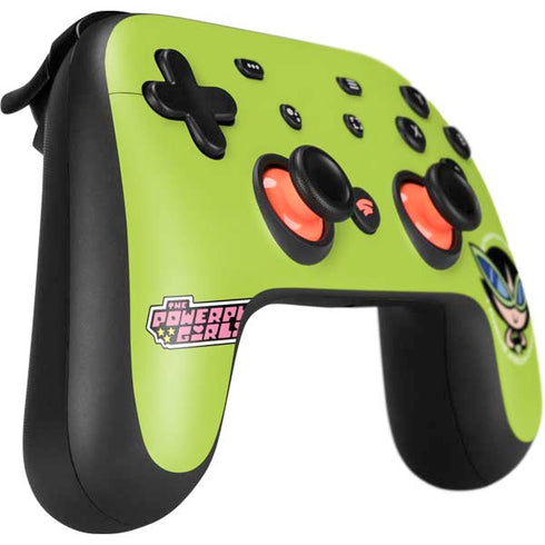 Cartoon Network Powerpuff Girls Buttercup Google Stadia Controller Skin
