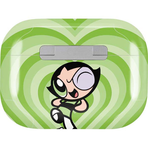 Cartoon Network Powerpuff Girls Buttercup Green Hearts AirPods Pro 2nd Gen Skin
