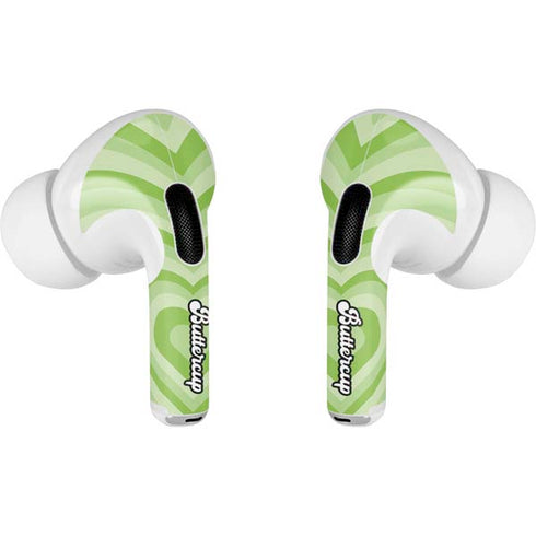 Cartoon Network Powerpuff Girls Buttercup Green Hearts AirPods Pro 2nd Gen Skin