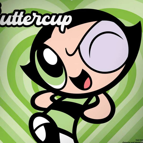 Cartoon Network Powerpuff Girls Buttercup Green Hearts Dell Alienware Skin