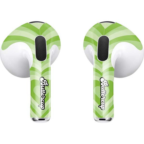 Cartoon Network Powerpuff Girls Buttercup Green Hearts Apple AirPods (3rd Gen 2021) Skin