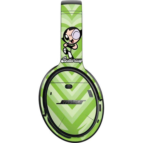 Cartoon Network Powerpuff Girls Buttercup Green Hearts Bose QuietComfort 35 II Headphones Skin