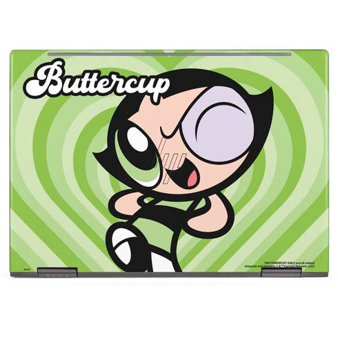 Cartoon Network Powerpuff Girls Buttercup Green Hearts HP Envy Skin