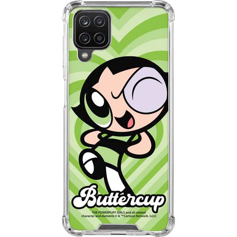 Cartoon Network Powerpuff Girls Buttercup Green Hearts Galaxy A12 Clear Case