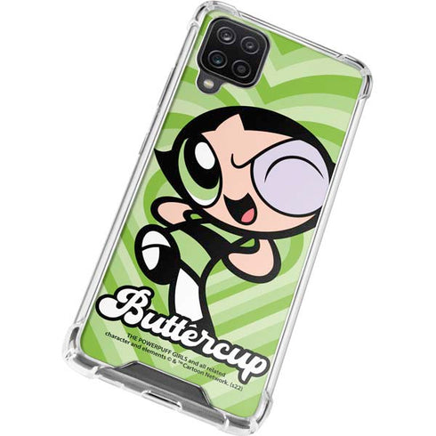 Cartoon Network Powerpuff Girls Buttercup Green Hearts Galaxy A12 Clear Case