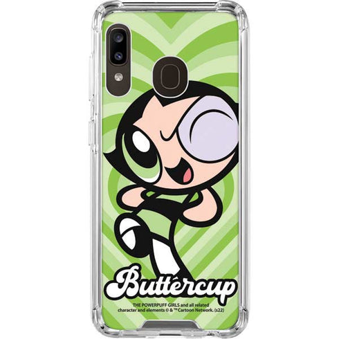 Cartoon Network Powerpuff Girls Buttercup Green Hearts Galaxy A30 Clear Case