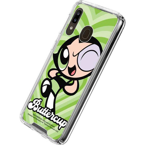 Cartoon Network Powerpuff Girls Buttercup Green Hearts Galaxy A30 Clear Case