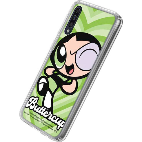 Cartoon Network Powerpuff Girls Buttercup Green Hearts Galaxy A50 Clear Case