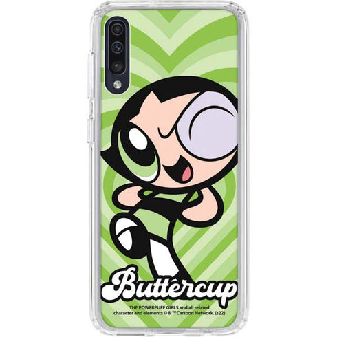 Cartoon Network Powerpuff Girls Buttercup Green Hearts Galaxy A50 Clear Case