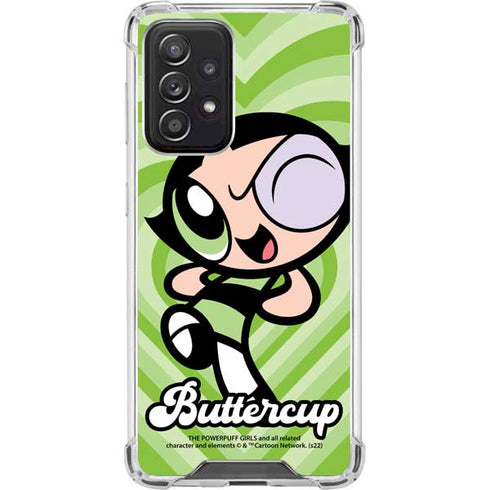 Cartoon Network Powerpuff Girls Buttercup Green Hearts Galaxy A52 5G Clear Case