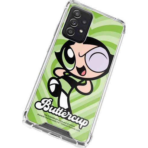 Cartoon Network Powerpuff Girls Buttercup Green Hearts Galaxy A52 5G Clear Case