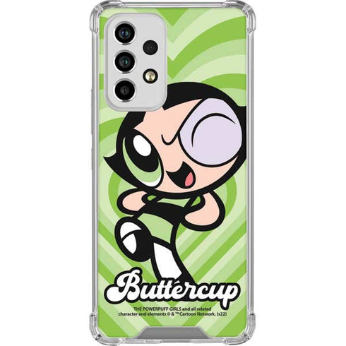 Cartoon Network Powerpuff Girls Buttercup Green Hearts Galaxy A53 5G Clear Case