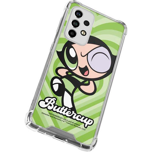 Cartoon Network Powerpuff Girls Buttercup Green Hearts Galaxy A53 5G Clear Case
