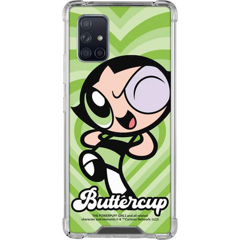 Cartoon Network Powerpuff Girls Buttercup Green Hearts Galaxy A71 5G Clear Case