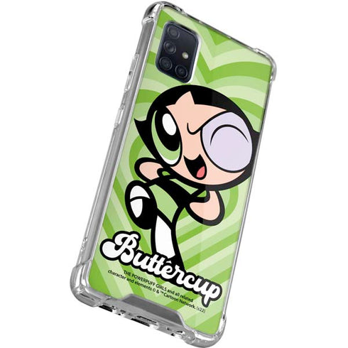 Cartoon Network Powerpuff Girls Buttercup Green Hearts Galaxy A71 5G Clear Case