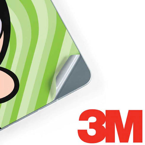 Cartoon Network Powerpuff Girls Buttercup Green Hearts Galaxy Book 12in Skin