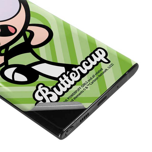 Cartoon Network Powerpuff Girls Buttercup Green Hearts Galaxy Note 10 Plus Skin