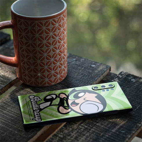 Cartoon Network Powerpuff Girls Buttercup Green Hearts Galaxy Note 10 Plus Skin