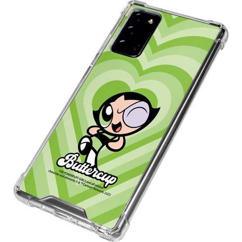Cartoon Network Powerpuff Girls Buttercup Green Hearts Galaxy Note20 5G Clear Case