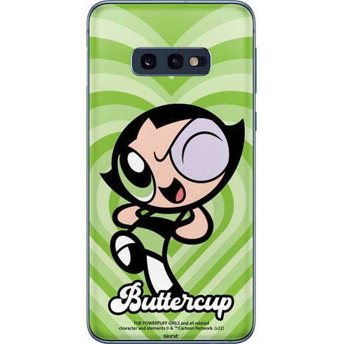 Cartoon Network Powerpuff Girls Buttercup Green Hearts Galaxy S10e Skin
