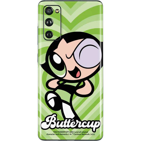 Cartoon Network Powerpuff Girls Buttercup Green Hearts Galaxy S20 Fan Edition Skin