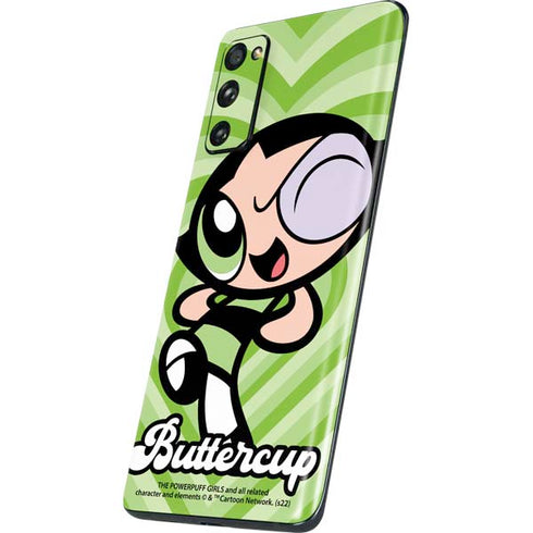 Cartoon Network Powerpuff Girls Buttercup Green Hearts Galaxy S20 Fan Edition Skin
