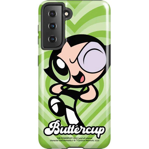 Cartoon Network Powerpuff Girls Buttercup Green Hearts Galaxy S21 5G Pro Case