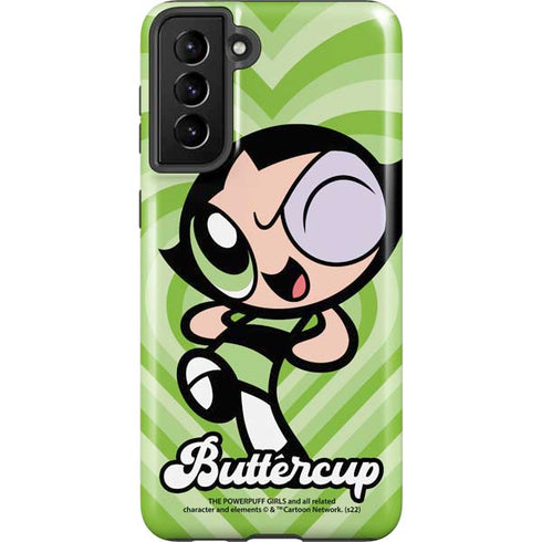 Cartoon Network Powerpuff Girls Buttercup Green Hearts Galaxy S21 Plus 5G Pro Case