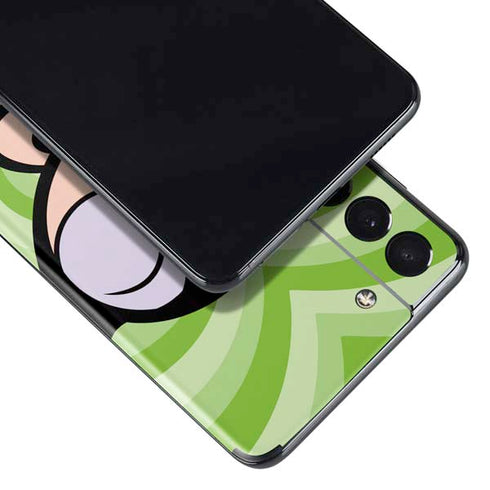 Cartoon Network Powerpuff Girls Buttercup Green Hearts Galaxy S21 Plus 5G Skin