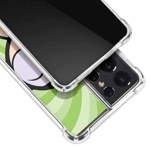 Cartoon Network Powerpuff Girls Buttercup Green Hearts Galaxy S21 Ultra 5G Clear Case
