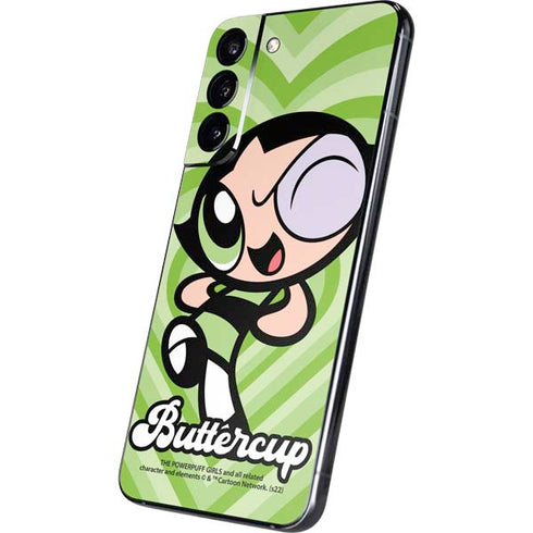 Cartoon Network Powerpuff Girls Buttercup Green Hearts Galaxy S22 Plus Skin