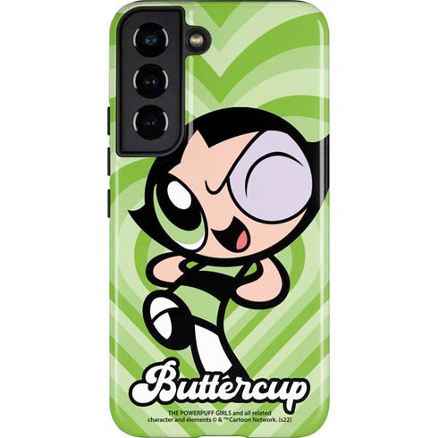 Cartoon Network Powerpuff Girls Buttercup Green Hearts Galaxy S22 Pro Case