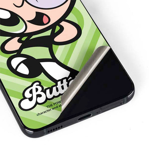 Cartoon Network Powerpuff Girls Buttercup Green Hearts Galaxy S22 Skin