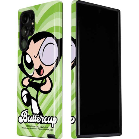 Cartoon Network Powerpuff Girls Buttercup Green Hearts Galaxy S22 Ultra Pro Case