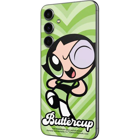 Cartoon Network Powerpuff Girls Buttercup Green Hearts Galaxy S23 FE Skin