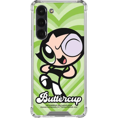 Cartoon Network Powerpuff Girls Buttercup Green Hearts Galaxy S23 Plus Clear Case