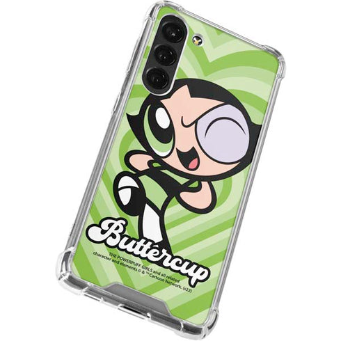 Cartoon Network Powerpuff Girls Buttercup Green Hearts Galaxy S23 Plus Clear Case
