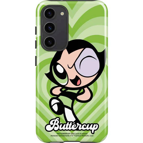 Cartoon Network Powerpuff Girls Buttercup Green Hearts Galaxy S23 Plus Pro Case