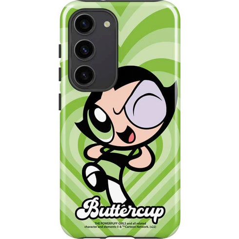 Cartoon Network Powerpuff Girls Buttercup Green Hearts Galaxy S23 Pro Case