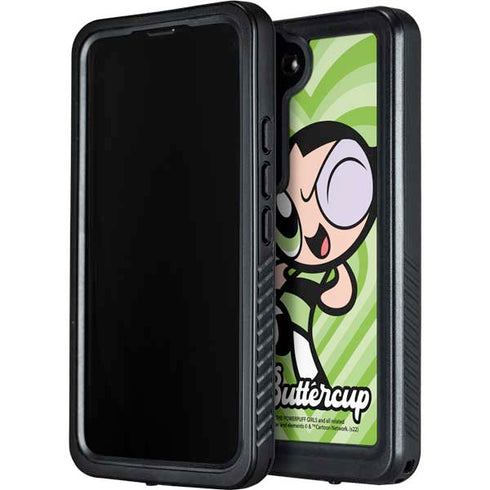 Cartoon Network Powerpuff Girls Buttercup Green Hearts Galaxy S23 Waterproof Case
