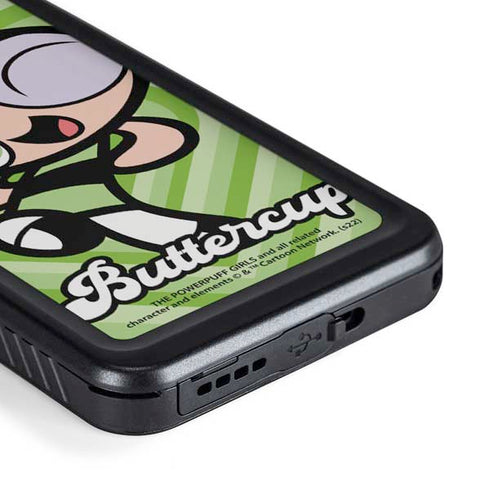 Cartoon Network Powerpuff Girls Buttercup Green Hearts Galaxy S23 Waterproof Case